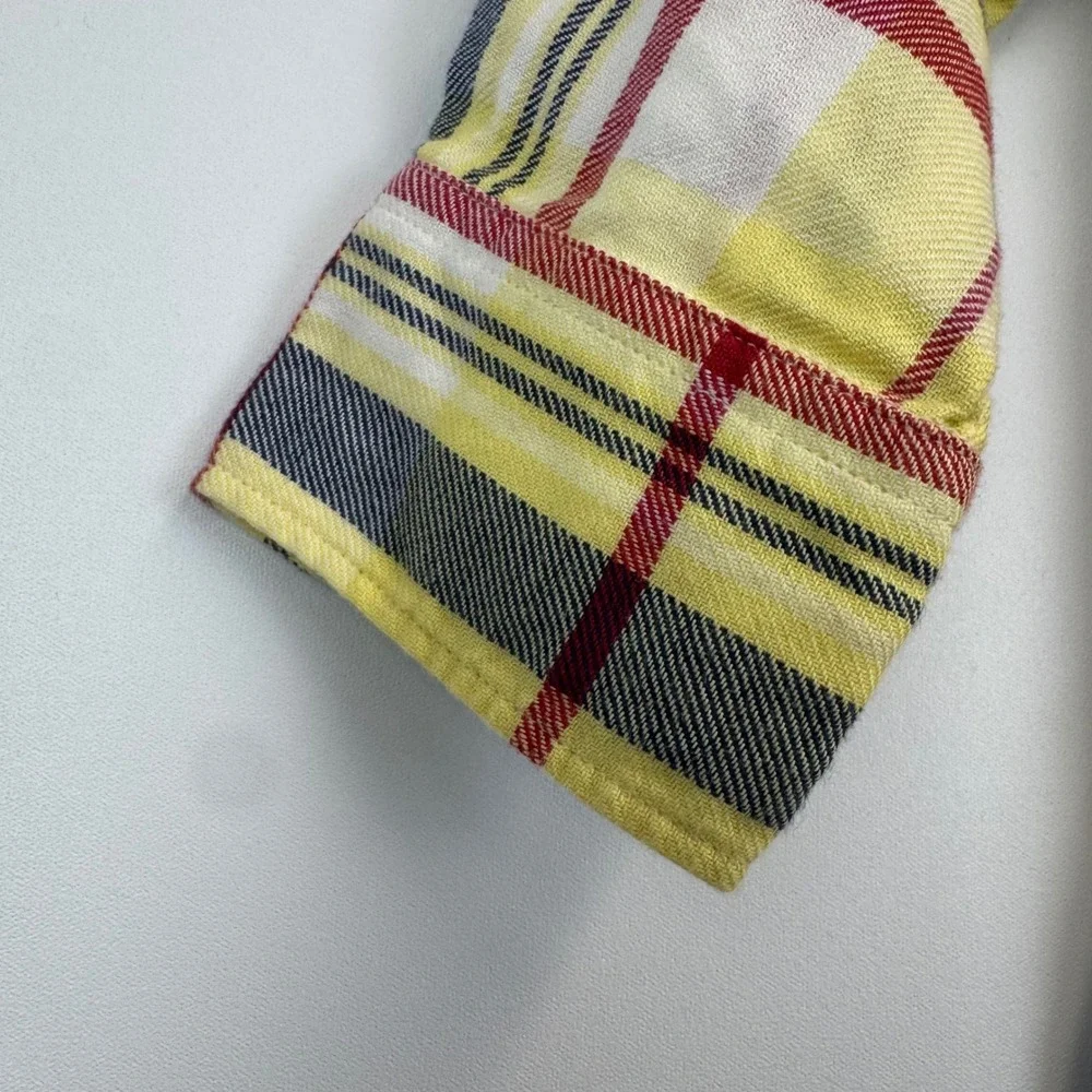 Ralph Lauren Kids Yellow Plaid Button Down Shirt Long Sleeve Cotton‎ 3 3T